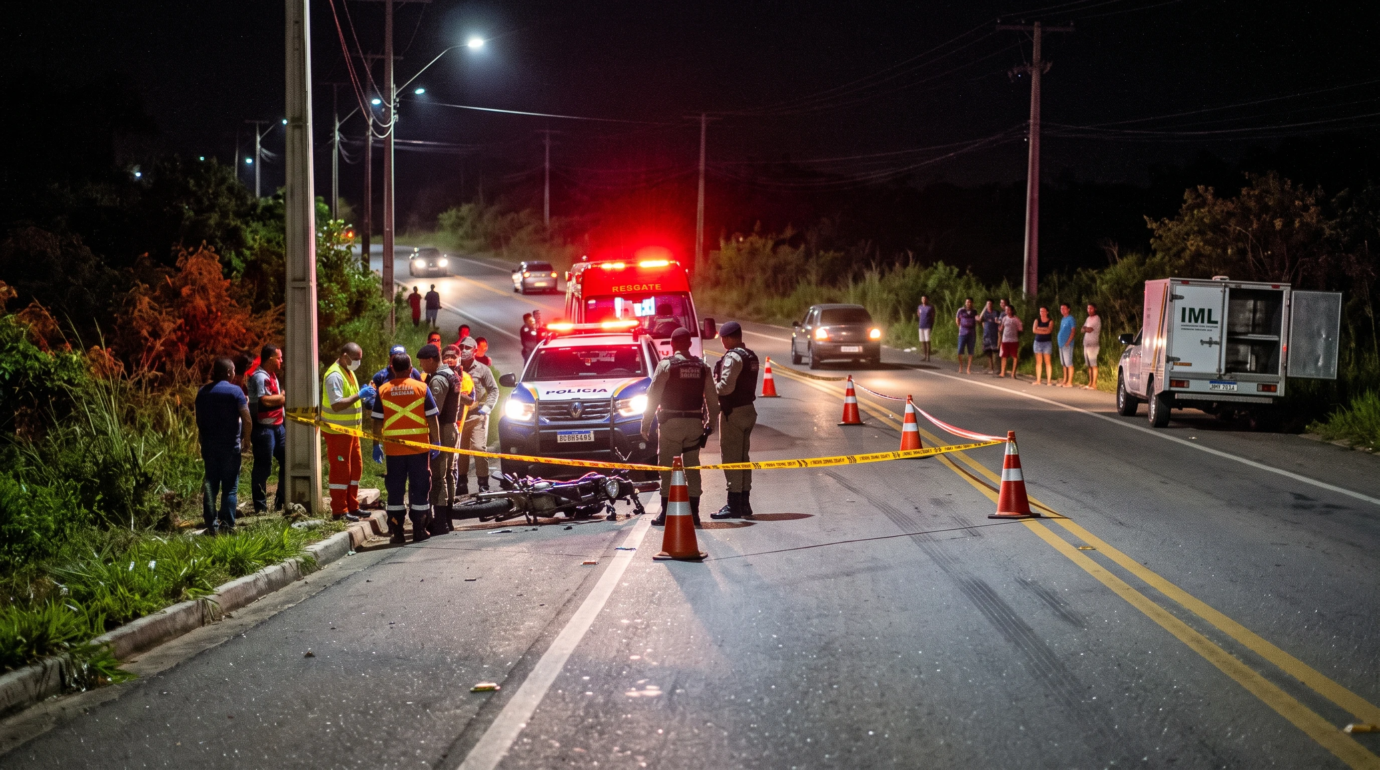 Acidente fatal em Lagoa da Canoa: mulher perde controle de moto e colide com poste